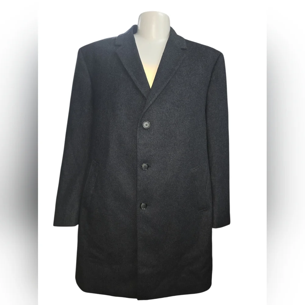 Jos. A. Bank Traditional Fit Charcoal Top Coat - Picture 3 of 7